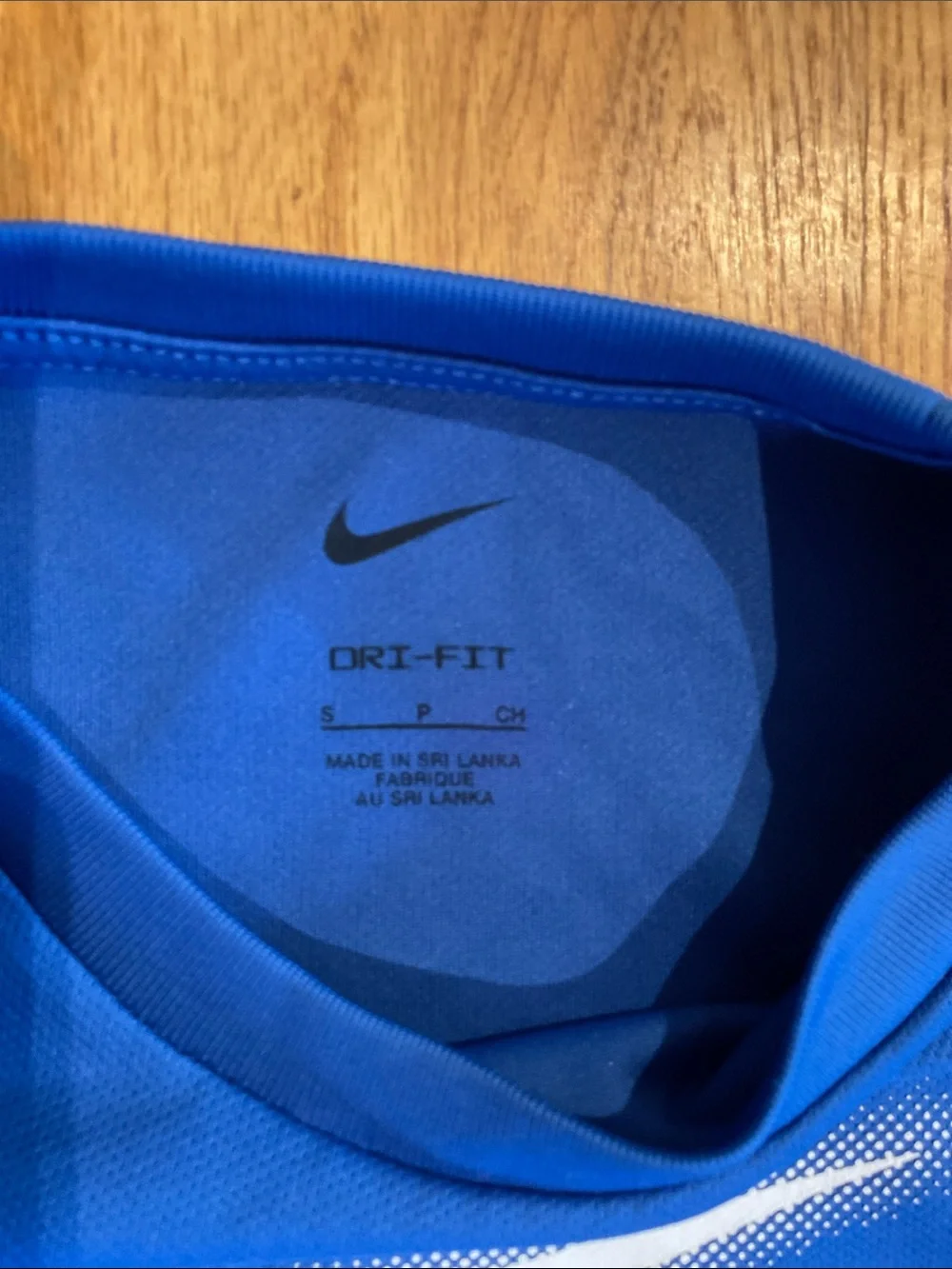NIKE - TEE - Dri-Fit - Blue/White Nike Logo Boy’s Size S - Short Sleeve
